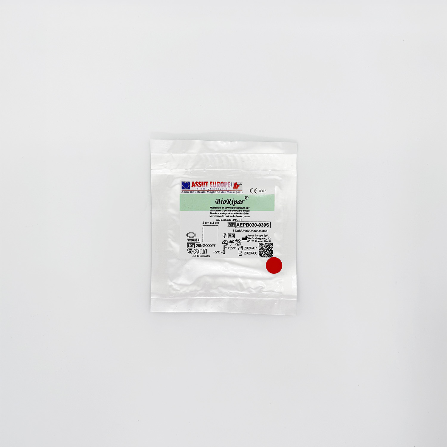BIORIPAR MEMBR BOVINE PERIC DRY 30 x 30 x 0,2mm, 6 AD